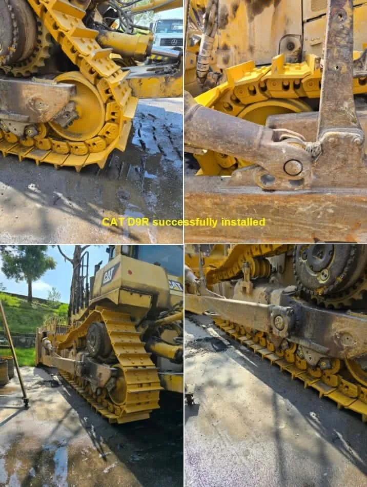 Partes de la bajo-carrera del CAT D9R instaladas con éxito